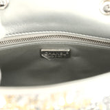 Chanel Mini Rectangular Fringe Flap Bag Silver Sequin Silver Hardware