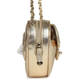 Chanel CC In Love Small Heart Bag with Chain Gold Metallic Lambskin Light Gold Hardware - Thumbnail View 3