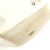 Chanel Mini Rectangular Fringe Flap Bag White Sequin Gold Hardware