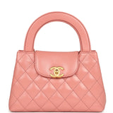 Chanel Small Kelly Shopper Coral Shiny Aged Calfskin Brushed Gold Hardware
