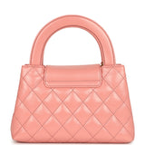 Chanel Small Kelly Shopper Coral Shiny Aged Calfskin Brushed Gold Hardware
