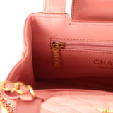 Chanel Small Kelly Shopper Coral Shiny Aged Calfskin Brushed Gold Hardware