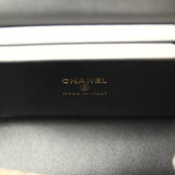 Chanel Top Handle Slim Vanity Case with Chain Black Shiny Caviar Light Gold Hardware