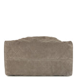 Chanel Medium 25 Hobo Bag Dark Grey Suede Antique Gold Hardware