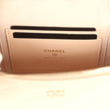 Chanel Top Handle Long Vanity Case with Chain Light Beige Shiny Caviar Light Gold Hardware