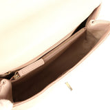 Chanel Small Coco Top Handle Flap Bag Light Beige Caviar Light Gold Hardware