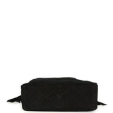 Chanel Large Drawstring Bucket Bag Black Suede Gold Hardware