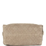 Chanel Medium 25 Hobo Bag Dark Grey Suede Antique Gold Hardware - Thumbnail View 8