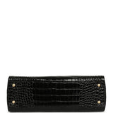 Chanel Small Cerf Shopping Bag Black Croc Embossed Calfskin Gold Hardware - Thumbnail View 6