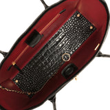 Chanel Small Cerf Shopping Bag Black Croc Embossed Calfskin Gold Hardware - Thumbnail View 9