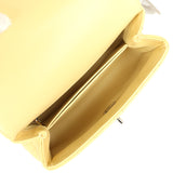 Chanel Mini Coco Top Handle Flap Bag Yellow Shiny Caviar Light Gold Hardware