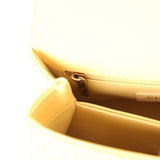 Chanel Mini Coco Top Handle Flap Bag Yellow Shiny Caviar Light Gold Hardware