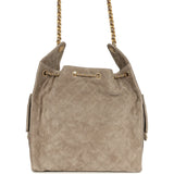 Chanel Medium 25 Hobo Bag Dark Grey Suede Antique Gold Hardware - Thumbnail View 4