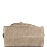 Chanel Medium 25 Hobo Bag Dark Grey Suede Antique Gold Hardware - Thumbnail View 8