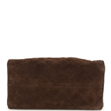 Chanel Small 25 Hobo Bag Dark Brown Suede Antique Gold Hardware