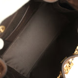 Chanel Small 25 Hobo Bag Dark Brown Suede Antique Gold Hardware