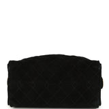 Chanel Small 25 Hobo Bag Black Suede Antique Gold Hardware