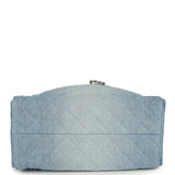 Chanel Medium 25 Hobo Bag Light Blue Washed Denim Antique Gold Hardware - Thumbnail View 6