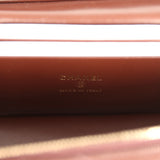 Chanel Top Handle Slim Vanity Case with Chain Dark Brown Shiny Caviar Light Gold Hardware