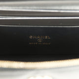 Chanel Top Handle Slim Vanity Case with Chain Black Shiny Caviar Light Gold Hardware - Thumbnail View 9