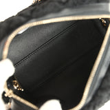Chanel Mini Timeless Classic Barrel Bag with Chain Black Shearling Light Gold Hardware