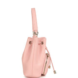 Chanel Mini Top Handle Bucket Bag with Chain Pink Shiny Caviar Light Gold Hardware