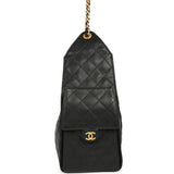 Chanel Medium 25 Hobo Bag Black Caviar Antique Gold Hardware