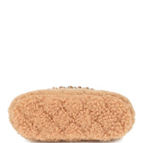 Chanel Small Coco Crossbody Bag Light Brown Shearling Light Gold Hardware