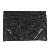 Chanel Classic Card Holder Wallet Black Caviar Gold Hardware