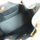 Chanel Small 25 Hobo Bag Blue Suede Antique Gold Hardware - Thumbnail View 8