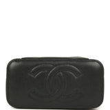 Chanel Small Top Handle Vanity Case Black Caviar Light Gold Hardware
