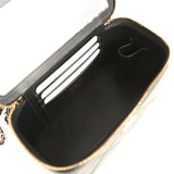 Chanel Small Top Handle Vanity Case Black Caviar Light Gold Hardware
