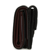 Chanel Small Classic Flap Wallet Black Shiny Caviar Light Gold Hardware