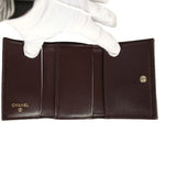 Chanel Small Classic Flap Wallet Dark Brown Shiny Caviar Light Gold Hardware