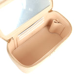 Chanel Small Top Handle Vanity Case Light Beige Lambskin Light Gold Hardware