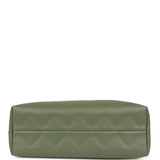 Chanel Small Coco Hobo Bag Khaki Calfskin Antique Gold Hardware