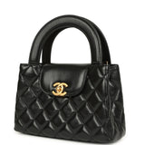 Chanel Small Kelly Shopper Black Shiny Aged Calfskin Brushed Gold Hardware