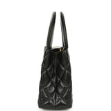 Chanel Small Kelly Shopper Black Shiny Aged Calfskin Brushed Gold Hardware