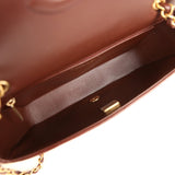 Chanel Medium Shearling Flap Bag Dark Brown Lambskin and Beige Shearling  Brushed Gold Hardware