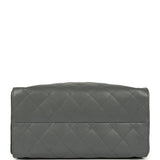 Chanel Small 25 Hobo Bag Dark Grey Caviar Antique Gold Hardware