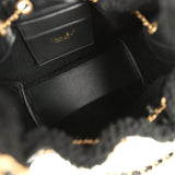 Chanel Small 25 Hobo Bag Black Crumpled Sheepskin and Shearling Antique Gold Hardware