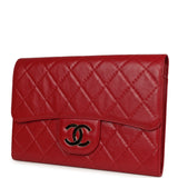 Chanel XXL CC Clutch Red Shiny Crumpled Calfskin Gold Hardware