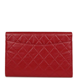 Chanel XXL CC Clutch Red Shiny Crumpled Calfskin Gold Hardware