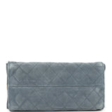 Chanel Small 25 Hobo Bag Blue Suede Antique Gold Hardware - Thumbnail View 6
