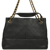 Chanel Small Coco Hobo Bag Black Calfskin Antique Gold Hardware