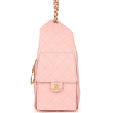 Chanel Medium 25 Hobo Bag Light Pink Caviar Antique Gold Hardware