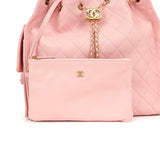 Chanel Medium 25 Hobo Bag Light Pink Caviar Antique Gold Hardware