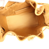 Chanel Small 25 Hobo Bag Tan Suede Antique Gold Hardware