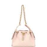 Chanel Small 25 Hobo Bag Light Pink Caviar Antique Gold Hardware
