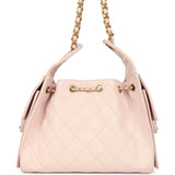 Chanel Small 25 Hobo Bag Light Pink Caviar Antique Gold Hardware